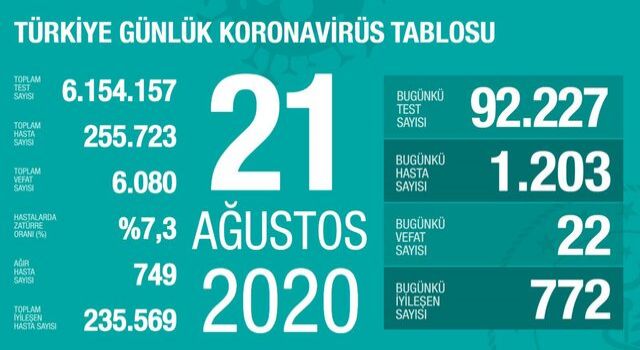 Türkiye'de 22 kişi koronavirüs nedeniyle hayatını kaybetti