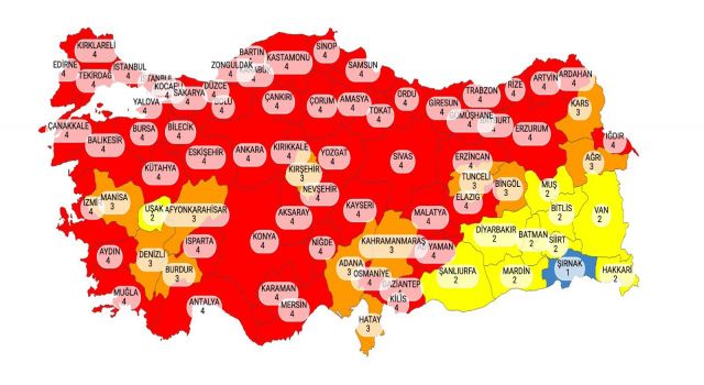 Haftalık vaka verileri açıklandı; Van, en düşük iller arasında