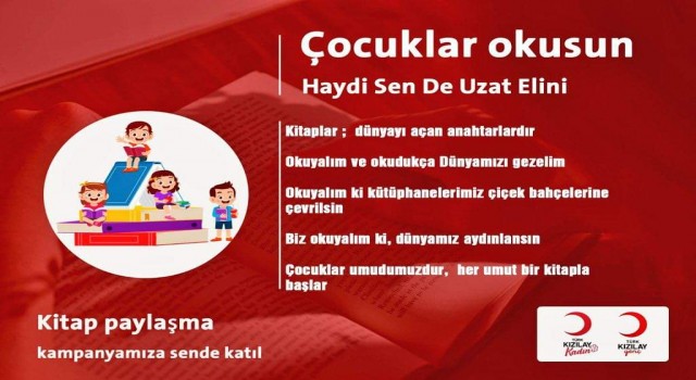 Kilis’te ’Genç Kızılay’cılardan kitap kampanyası