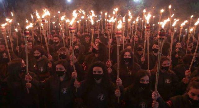 Ermenistan'da "Soykırımı Anma Günü" yürüyüşü