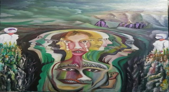 Ressam Hasan Bağdaş'tan 'Koronavirüs' konulu tablolar