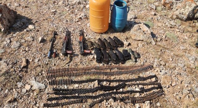 Van'da PKK'ye ait silah ve patlayıcı bulundu