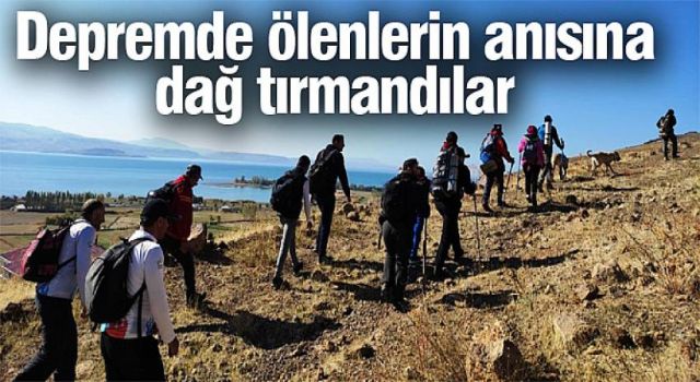Van'da, depremde ölenlerin anısına dağ tırmandılar