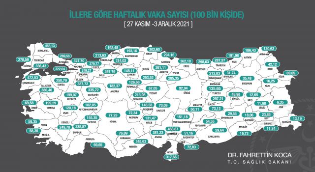 Van, 6.35 ile en az vaka görülen il oldu