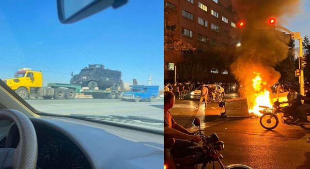 İran ordusu Mahabad'a zırhlı araç ve ağır silah sevk etti