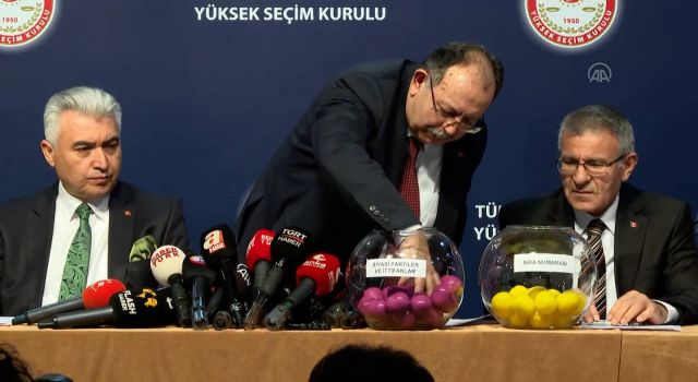 Partilerin ve ittifakların oy pusulasındaki yerleri belli oldu