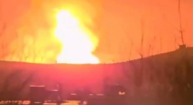 Doğalgaz boru hattında patlama; gaz sevkiyatı durduruldu