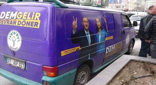 DEM Parti seçim aracı Kayseri’de silahlı saldırıya uğradı