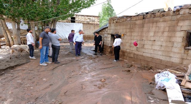 Mezrayı sel bastı, maddi hasar meydana geldi