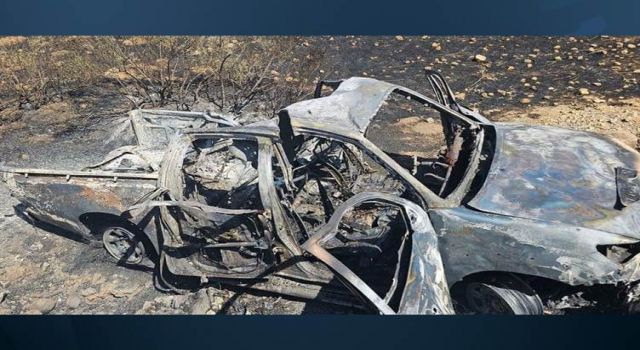 Süleymaniye'de bir otomobil SİHA'ların hedefi oldu