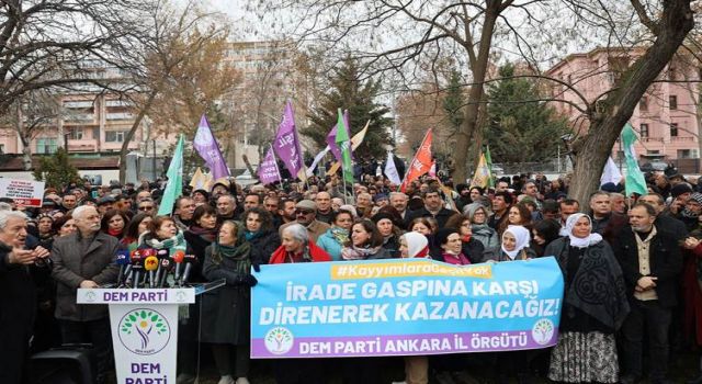 DEM Partililer ‘kayyımlara karşı’ TBMM’ye yürüdü