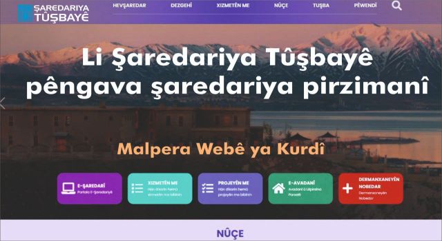 VAN: Belediyenin internet sayfasına Kürtçe seçeneği eklendi