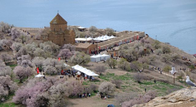 Fotoğraflarla Akdamar badem çiçeği festivali