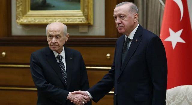 Erdoğan ile Bahçeli Külliye'de görüştü