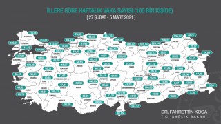 Sağlık Bakanı Koca, illere göre haftalık vaka sayısının güncel halini açıkladı