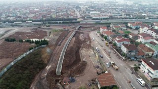 Kocaeli Körfez’de otoyol geçiş köprüsü yapımı sürüyor
