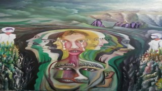 Ressam Hasan Bağdaş'tan 'Koronavirüs' konulu tablolar