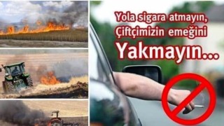 Ziraat Odası sürücülerin dikkatini çekti: Rastgele sigara izmariti atmayın!