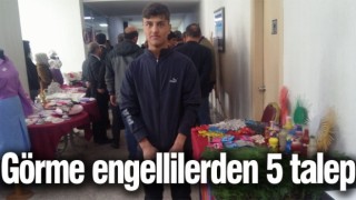 Görme engellilerden 5 talep