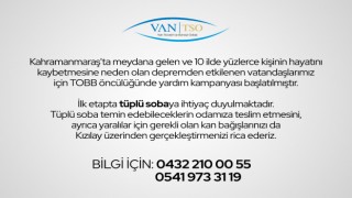 Van TSO Kahramanmaraş depremi için kampanya başlattı