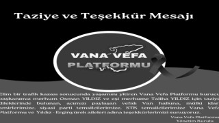 Van'a Vefa Platformu'ndan 'teşekkür' mesajı