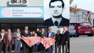 Esat Oktay Yıldıran'ın isminin verildiği ilkokulun tabelası değiştirildi